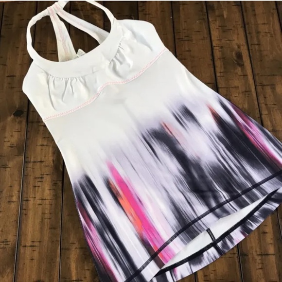 Lululemon Scoop Me Up White Deep Indigo Mirage Tank Sz 6 NWOT - Picture 6 of 12